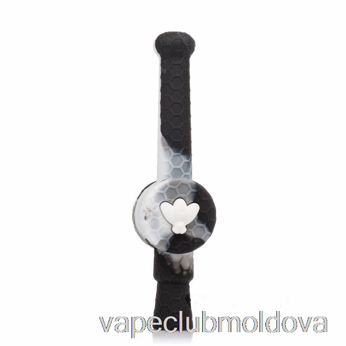 Vape Mod Stratus Reclaimer Honey Dipper Silicon Dab Paie Marmură Gri (negru / Gri / Alb)